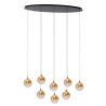 Lucide GISELA - Suspension - LED Dim. - 8x3,9W 2700K - Ambre - Premium