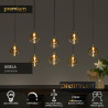 Lucide GISELA - Suspension - LED Dim. - 8x3,9W 2700K - Ambre - Premium