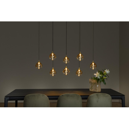 Lucide GISELA - Suspension - LED Dim. - 8x3,9W 2700K - Ambre - Premium