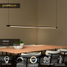 Lucide MARNIK - Suspension - Ø 2,5 cm - LED Dim. - CCT - 1x24W 2700K/4000K - Détecteur à balayage manuel - Noir - Premium