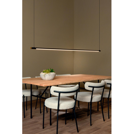 Lucide MARNIK - Suspension - Ø 2,5 cm - LED Dim. - CCT - 1x24W 2700K/4000K - Détecteur à balayage manuel - Noir - Premium