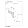 Lucide Premium LINIAL Rail apparent -Angle Vertical- Système de rail monophasé / Éclairage sur rail  - Smart - 48V Track -