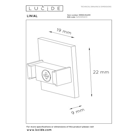 Lucide Premium LINIAL Embout de fermeture - Smart - 48V Track - Ensemble de 2 - Champagne