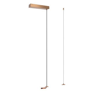 Lucide Premium LINIAL Susppension avec canopy- Système de rail monophasé / Éclairage sur rail - Smart - 48V Track - Champagne