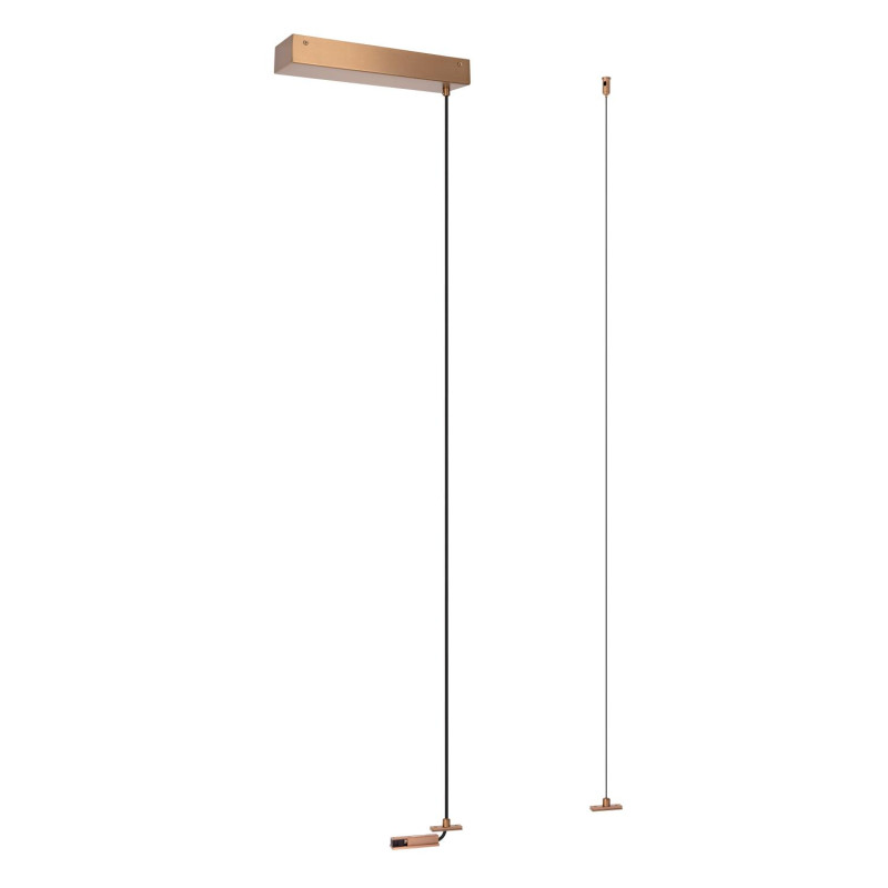 Lucide Premium LINIAL Susppension avec canopy- Système de rail monophasé / Éclairage sur rail - Smart - 48V Track - Champagne