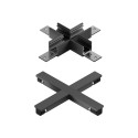 Lucide Premium LINIAL connecteur en X - Système de rail monophasé / Éclairage sur rail - Smart - 48V Track - Canon Fusil Mat