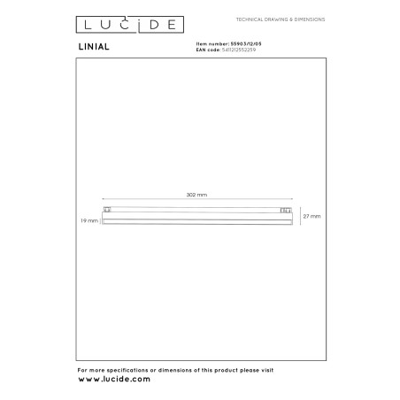 Lucide Premium LINIAL GLYX Spot sur rail - Smart - 48V Track - 1xLED - Champagne