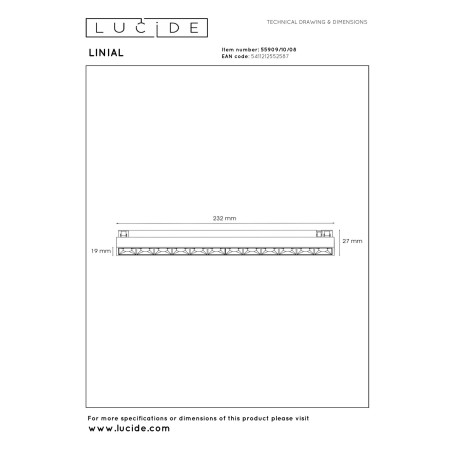Lucide Premium LINIAL XENIAI Spot sur rail - Smart - 48V Track - LED -  Canon Fusil Mat