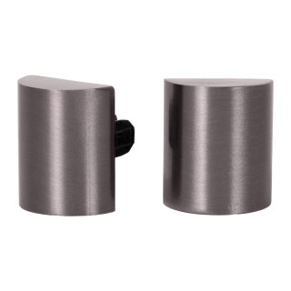 Lucide Premium LINIAL Arc Embout de fermeture - Smart - 48V Track - Ensemble de 2 - Matt Schwarz Chrom