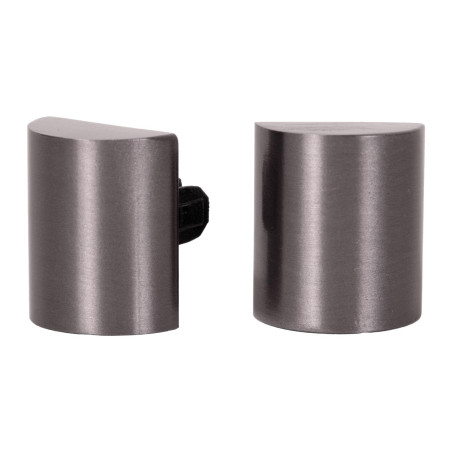 Lucide Premium LINIAL Arc Embout de fermeture - Smart - 48V Track - Ensemble de 2 - Matt Schwarz Chrom