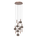 Lucide JASMINE - Suspension - Ø 75 cm - LED Dim. - CCT - 12x4,5W 2200K/3300K - Cuivre - Premium