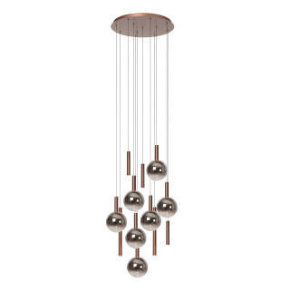 Lucide JASMINE - Suspension - Ø 75 cm - LED Dim. - CCT - 12x4,5W 2200K/3300K - Cuivre - Premium