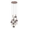 Lucide JASMINE - Suspension - Ø 75 cm - LED Dim. - CCT - 12x4,5W 2200K/3300K - Cuivre - Premium