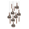 Lucide JASMINE - Suspension - Ø 75 cm - LED Dim. - CCT - 12x4,5W 2200K/3300K - Cuivre - Premium