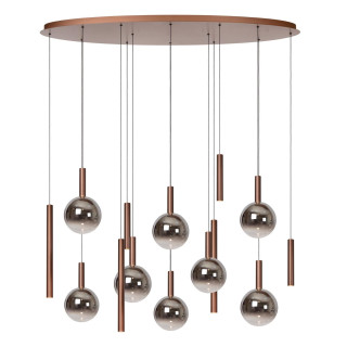 Lucide JASMINE - Suspension - LED Dim. - CCT - 14x4,4W 2200K/3300K - Cuivre - Premium