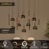 Lucide JASMINE - Suspension - LED Dim. - CCT - 14x4,4W 2200K/3300K - Cuivre - Premium