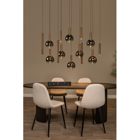 Lucide JASMINE - Suspension - LED Dim. - CCT - 14x4,4W 2200K/3300K - Cuivre - Premium
