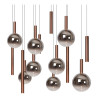 Lucide JASMINE - Suspension - LED Dim. - CCT - 14x4,4W 2200K/3300K - Cuivre - Premium