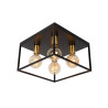 Lucide RUBEN - Plafonnier - 4xE27 - Noir - L 36 x P 36 x H 22 cm