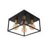Lucide RUBEN - Plafonnier - 4xE27 - Noir - L 36 x P 36 x H 22 cm