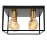 Lucide RUBEN - Plafonnier - 4xE27 - Noir - L 36 x P 36 x H 22 cm