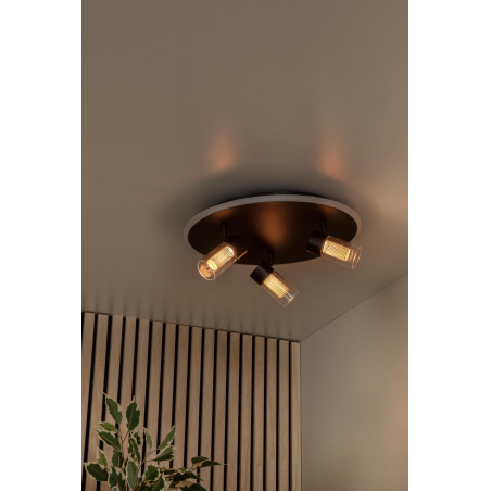 Lucide EVERINA - Plafonnier - Ø 40 cm - LED Dim. - CCT - 2200K/6500K - Noir - Essential
