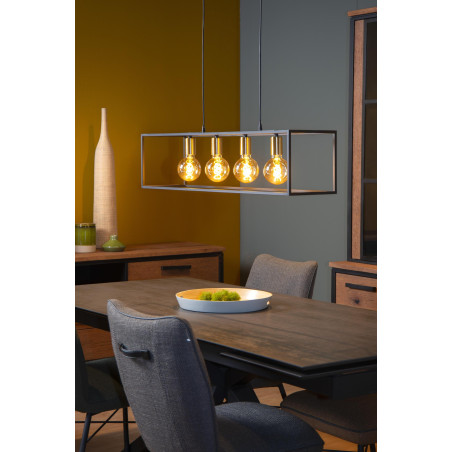 Lucide RUBEN - Suspension - 4xE27 - Noir