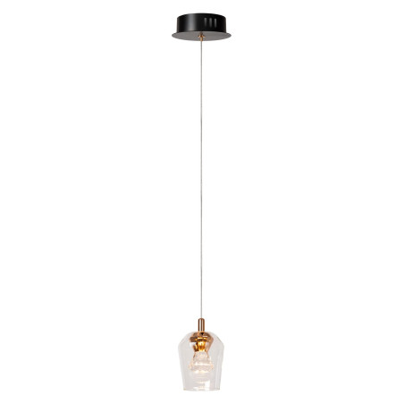 Lucide BERLIANE - Suspension - Ø 12 cm - LED Dim. - 1x4W 2700K - Avec module LED remplaçable - Transparent - Essential