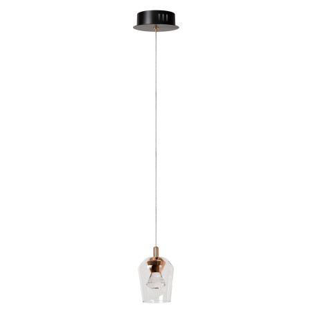 Lucide BERLIANE - Suspension - Ø 12 cm - LED Dim. - 1x4W 2700K - Avec module LED remplaçable - Transparent - Essential
