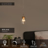 Lucide BERLIANE - Suspension - Ø 12 cm - LED Dim. - 1x4W 2700K - Avec module LED remplaçable - Transparent - Essential
