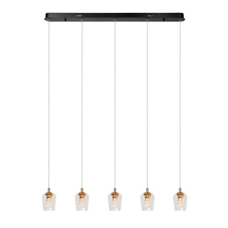 Lucide BERLIANE - Suspension - LED Dim. - 5x4W 2700K - Avec module LED remplaçable - Transparent - Essential
