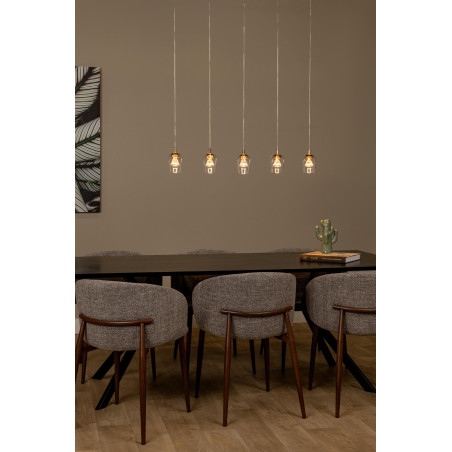 Lucide BERLIANE - Suspension - LED Dim. - 5x4W 2700K - Avec module LED remplaçable - Transparent - Essential