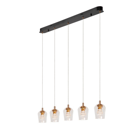 Lucide BERLIANE - Suspension - LED Dim. - 5x4W 2700K - Avec module LED remplaçable - Transparent - Essential