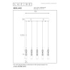 Lucide BERLIANE - Suspension - LED Dim. - 5x4W 2700K - Avec module LED remplaçable - Transparent - Essential