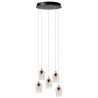 Lucide BERLIANE - Suspension - Ø 34 cm - LED Dim. - 5x4W 2700K - Avec module LED remplaçable - Transparent - Essential