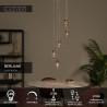 Lucide BERLIANE - Suspension - Ø 34 cm - LED Dim. - 5x4W 2700K - Avec module LED remplaçable - Transparent - Essential