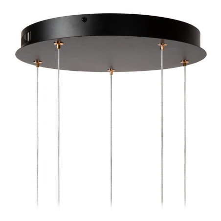 Lucide BERLIANE - Suspension - Ø 34 cm - LED Dim. - 5x4W 2700K - Avec module LED remplaçable - Transparent - Essential