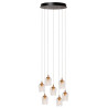 Lucide BERLIANE - Suspension - Ø 39 cm - LED Dim. - 7x4W 2700K - Avec module LED remplaçable - Transparent - Essential