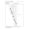 Lucide BERLIANE - Suspension - Ø 39 cm - LED Dim. - 7x4W 2700K - Avec module LED remplaçable - Transparent - Essential
