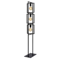Lucide LUUK - Lampadaire - 3xE27 - Noir