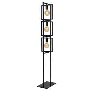 Lucide LUUK - Lampadaire - 3xE27 - Noir