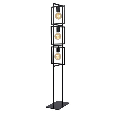Lucide LUUK - Lampadaire - 3xE27 - Noir