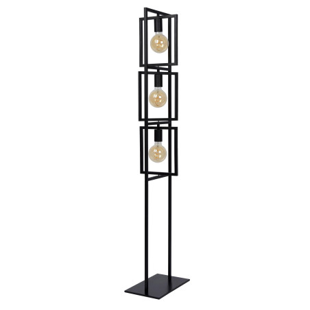 Lucide LUUK - Lampadaire - 3xE27 - Noir