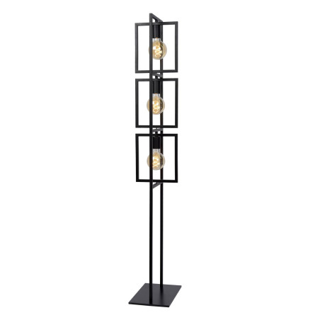 Lucide LUUK - Lampadaire - 3xE27 - Noir