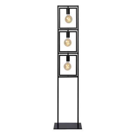 Lucide LUUK - Lampadaire - 3xE27 - Noir