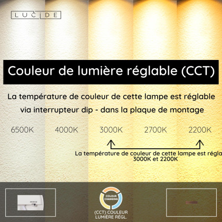 Lucide BANNISTER - Applique murale - LED Dim. - CCT - 2x7W 2200K/3000K - Aspect bois - Vibes