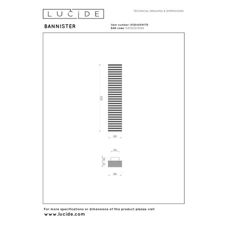 Lucide BANNISTER - Applique murale - LED Dim. - CCT - 2x7W 2200K/3000K - Aspect bois - Vibes