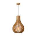 Lucide BODO - Suspension - Ø 38 cm - 1xE27 - Bois clair