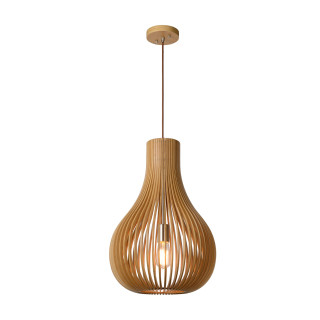 Lucide BODO - Suspension - Ø 38 cm - 1xE27 - Bois clair