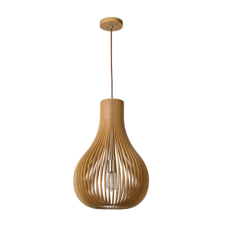 Lucide BODO - Suspension - Ø 38 cm - 1xE27 - Bois clair
